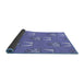 Thickness of Patterned Purple Mimosa Purple Rug, pat662blu