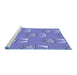 Sideview of Machine Washable Transitional Purple Mimosa Purple Rug, wshpat662blu