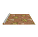 Sideview of Machine Washable Transitional Mahogany Brown Rug, wshpat662brn