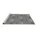 Sideview of Machine Washable Transitional Gray Rug, wshpat662gry