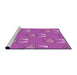 Sideview of Machine Washable Transitional Crimson Purple Rug, wshpat662pur