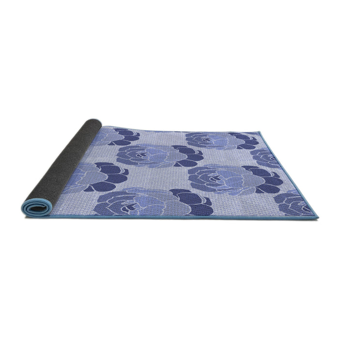 Thickness of Patterned Periwinkle Purple Rug, pat663blu