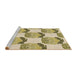 Sideview of Machine Washable Transitional Brown Gold Rug, wshpat663brn