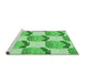 Sideview of Machine Washable Transitional Jade Green Rug, wshpat663grn