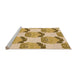 Sideview of Machine Washable Transitional Brown Gold Rug, wshpat663org