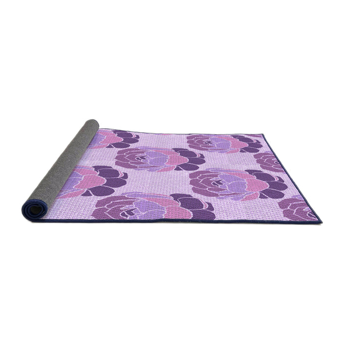 Thickness of Patterned Blossom Pink Rug, pat663pur