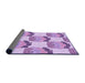 Thickness of Patterned Blossom Pink Rug, pat663pur