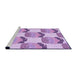 Sideview of Machine Washable Transitional Blossom Pink Rug, wshpat663pur