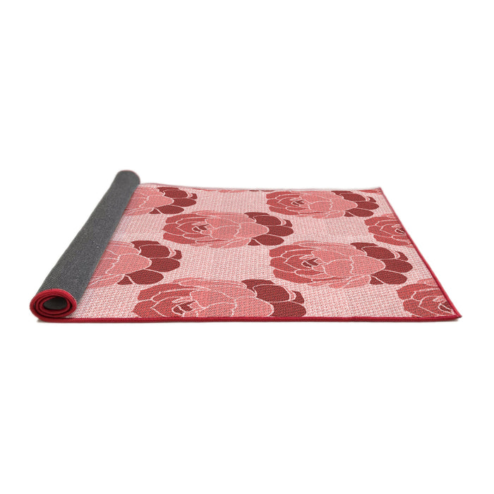 Thickness of Patterned Deep Rose Pink Rug, pat663rd