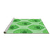 Sideview of Machine Washable Transitional Green Rug, wshpat664grn