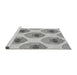 Sideview of Machine Washable Transitional Gray Rug, wshpat664gry