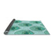 Thickness of Patterned Light Sea Green Rug, pat664lblu