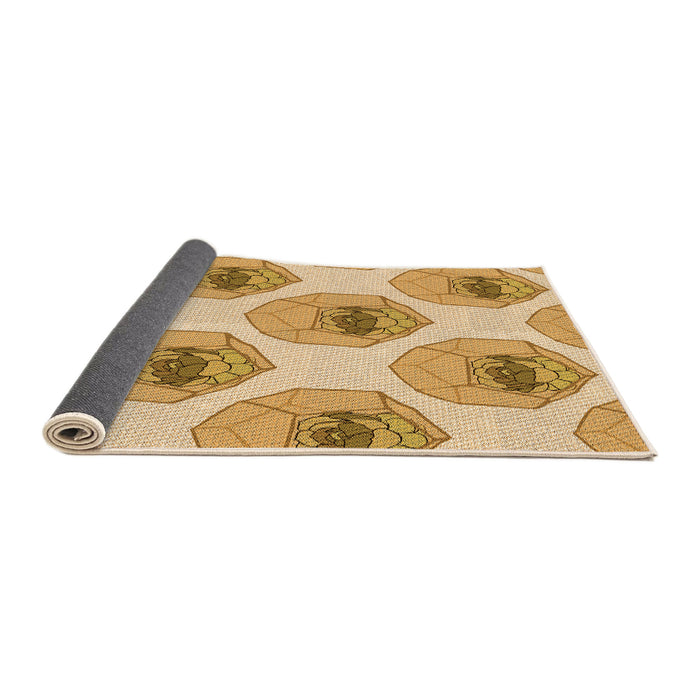 Thickness of Patterned Orange Rug, pat664org