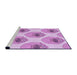 Sideview of Machine Washable Transitional Blossom Pink Rug, wshpat664pur