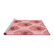 Sideview of Machine Washable Transitional Pink Rug, wshpat664rd