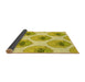 Thickness of Patterned Bold Yellow Rug, pat664yw