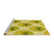 Sideview of Machine Washable Transitional Bold Yellow Rug, wshpat664yw