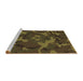 Sideview of Machine Washable Transitional Bakers Brown Rug, wshpat665brn