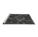 Sideview of Machine Washable Transitional Charcoal Black Rug, wshpat665gry