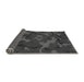 Thickness of Patterned Charcoal Black Rug, pat665gry