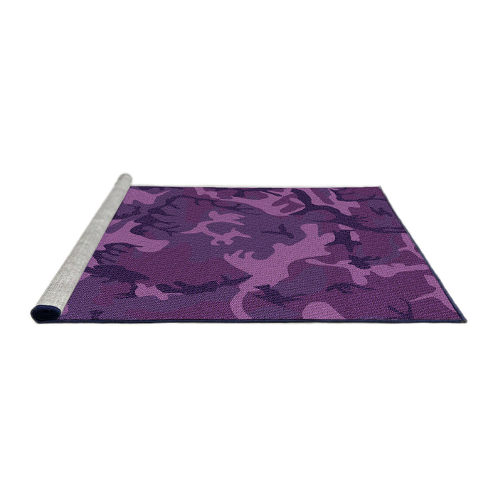 Sideview of Machine Washable Transitional Dark Orchid Purple Rug, wshpat665pur