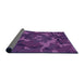 Thickness of Patterned Dark Orchid Purple Rug, pat665pur