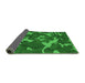 Thickness of Patterned DarkGreen Rug, pat666grn