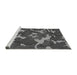 Sideview of Machine Washable Transitional Gray Rug, wshpat666gry