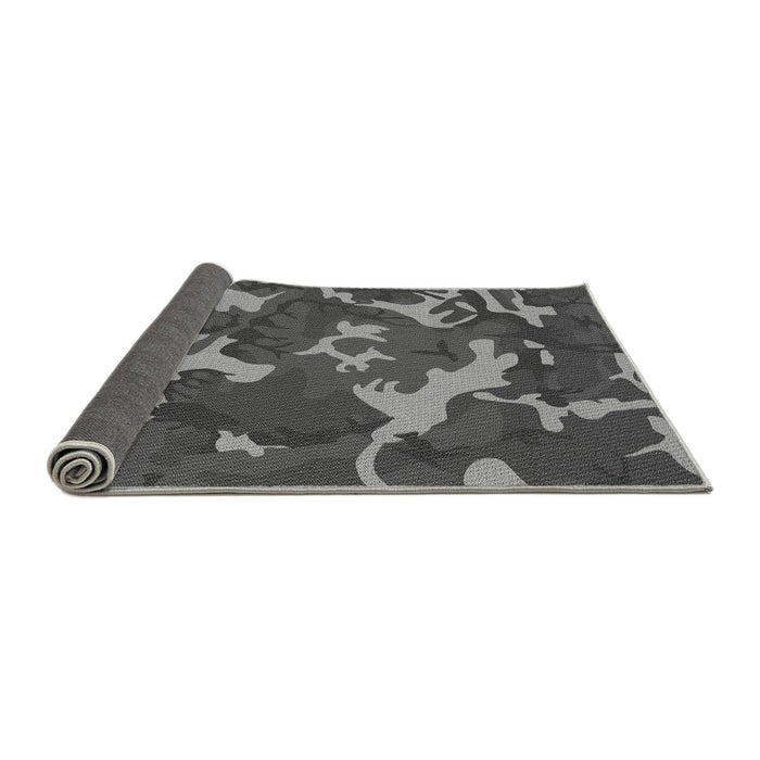 Thickness of Patterned Gray Rug, pat666gry