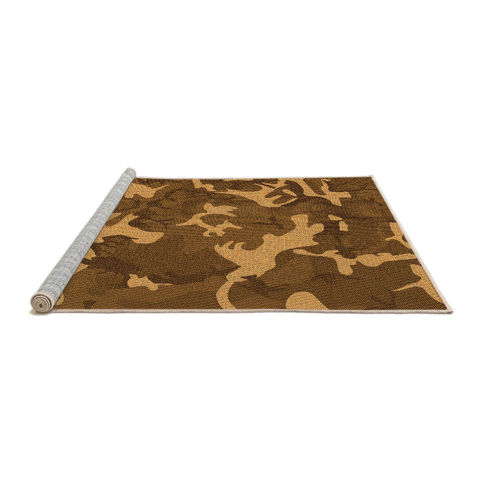 Sideview of Machine Washable Transitional Red Brown Rug, wshpat666org