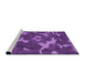 Sideview of Machine Washable Transitional Purple Rug, wshpat666pur