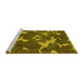 Sideview of Machine Washable Transitional Dark Golden Brown Rug, wshpat666yw