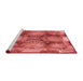 Sideview of Machine Washable Transitional Red Rug, wshpat667rd