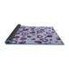 Thickness of Patterned Blue Rug, pat668blu