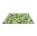 Sideview of Machine Washable Transitional Pale Green Rug, wshpat668grn