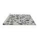 Sideview of Machine Washable Transitional Gray Rug, wshpat668gry