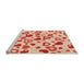 Sideview of Machine Washable Transitional Deep Peach Orange Rug, wshpat668org