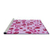 Sideview of Machine Washable Transitional Blossom Pink Rug, wshpat668pur