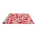 Sideview of Machine Washable Transitional Pink Rug, wshpat668rd