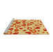 Sideview of Machine Washable Transitional Orange Red Orange Rug, wshpat668yw