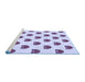 Sideview of Machine Washable Transitional Lavender Blue Rug, wshpat669blu