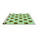 Sideview of Machine Washable Transitional Mint Green Rug, wshpat669grn