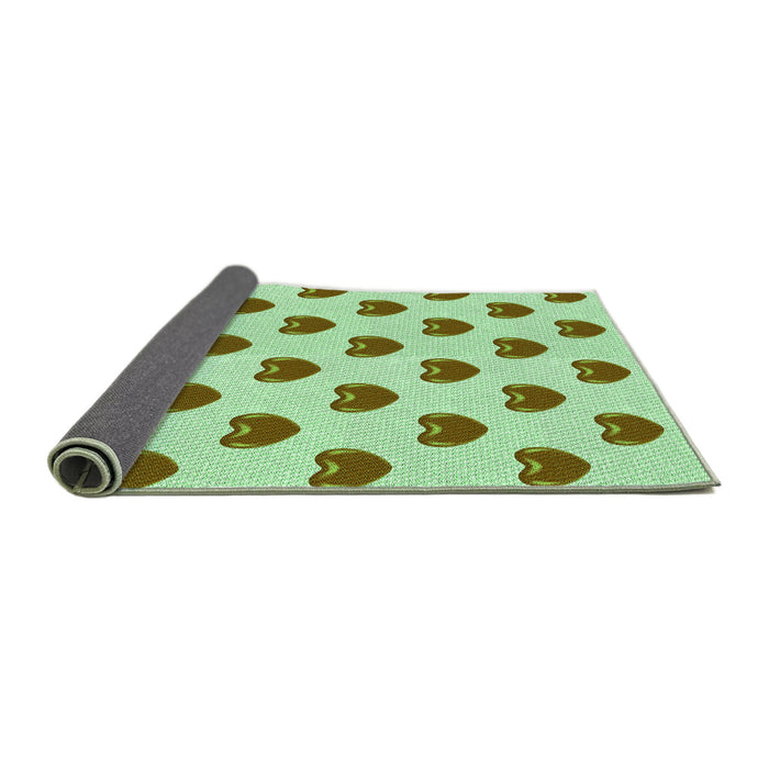 Thickness of Patterned Mint Green Rug, pat669grn