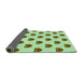 Thickness of Patterned Mint Green Rug, pat669grn