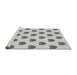 Sideview of Machine Washable Transitional Platinum Gray Rug, wshpat669gry