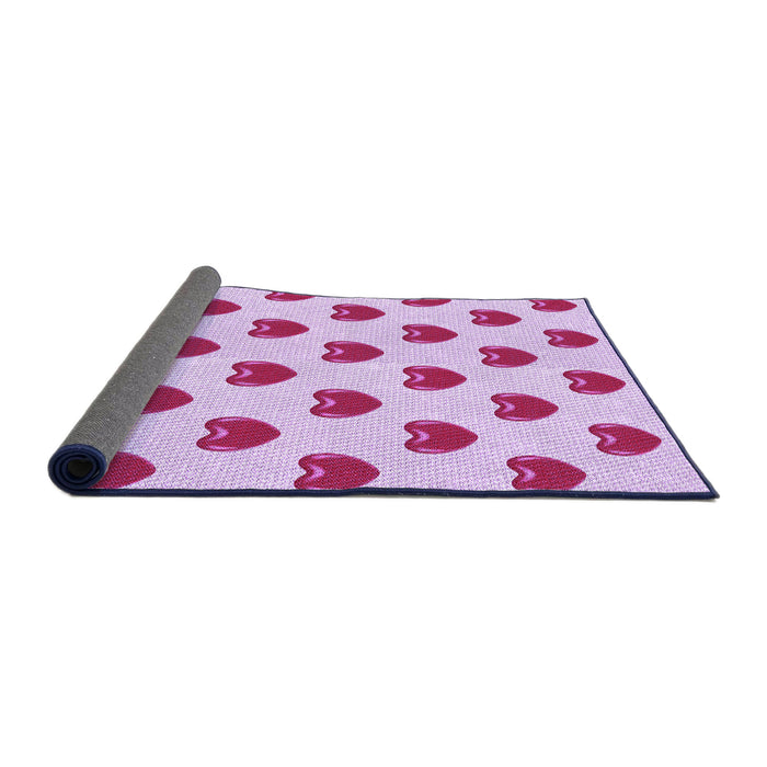 Thickness of Patterned Neon Pink Rug, pat669pur