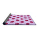 Thickness of Patterned Neon Pink Rug, pat669pur