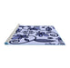 Machine Washable Transitional Dark Slate Blue Purple Rug in a Bedroom, wshpat67blu