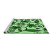 Machine Washable Transitional Jade Green Rug in a Bedroom, wshpat67grn