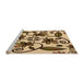 Machine Washable Transitional Dark Bronze Brown Rug in a Bedroom, wshpat67org